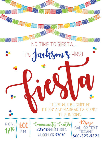 Fiesta like there's no manana Invitation, Taco Bout a Party Invite, Fiesta like there's no manana invite, Fiesta Birthday Invitation, Fiesta