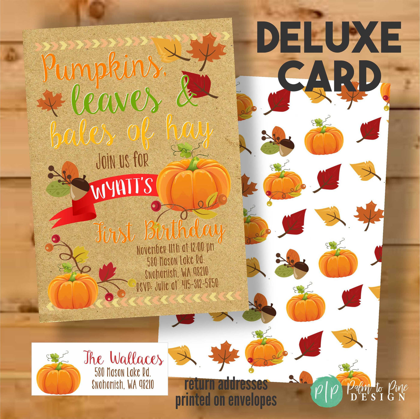 Fall Birthday Invitation,  Pumpkin Birthday Invite, Little Pumpkin Birthday Invite, Pumpkin Patch Party, Fall Harvest Party Invitation, Boy