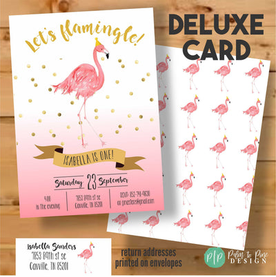 Flamingo Invitation, Flamingo Party Invite, Let's Flamingle Invite, watercolor, Flamingo Birthday Invite, Let's Flamingle Party, Luau