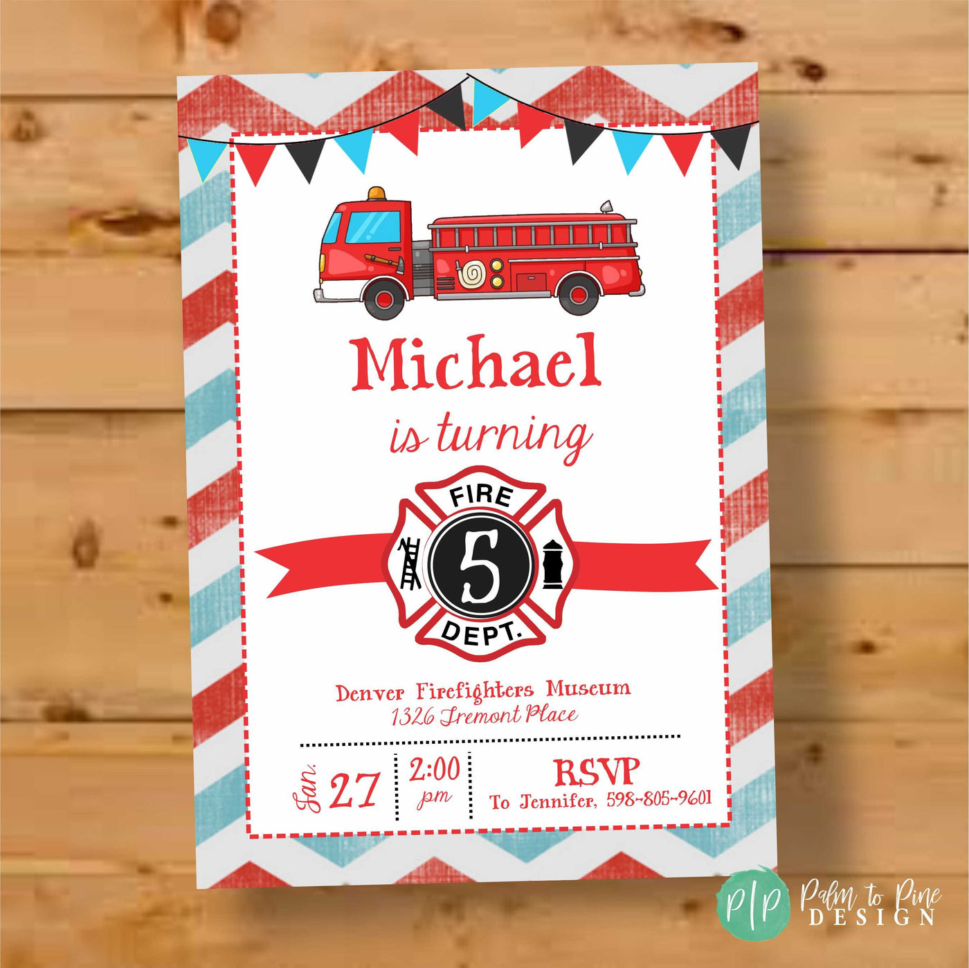 Firefighter birthday Invite, Firetruck Birthday Party, Fireman Invite, Fire Station Birthday Party, Fire Truck Party Invitation, Fire House