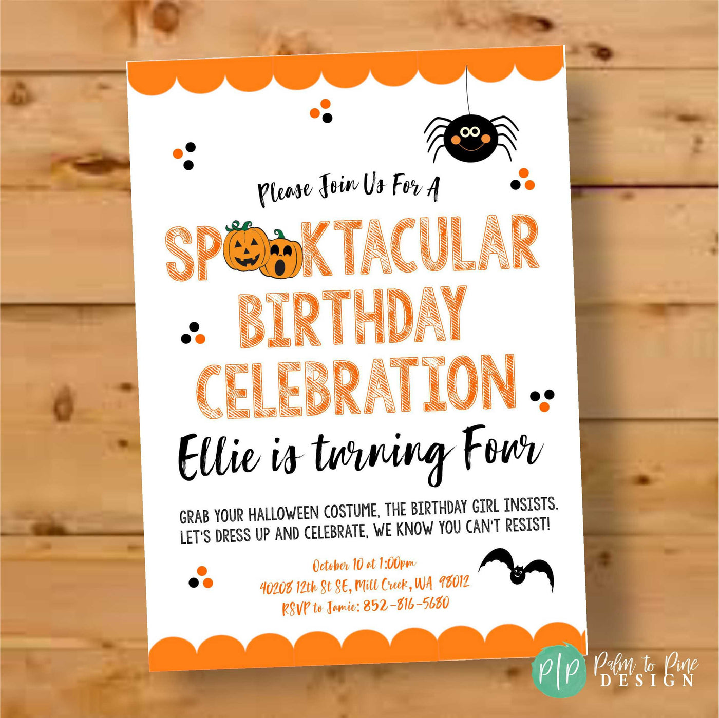 Halloween Birthday Invite