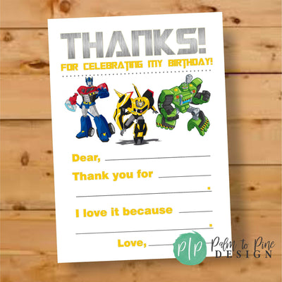 Transformers Birthday Invitation