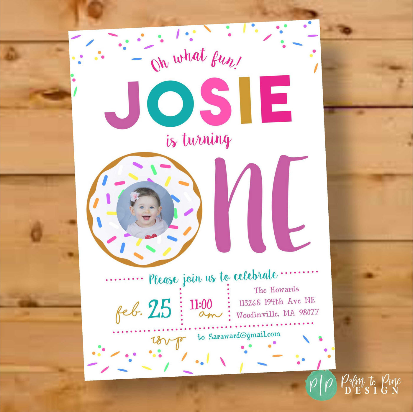 Donut Birthday Invite