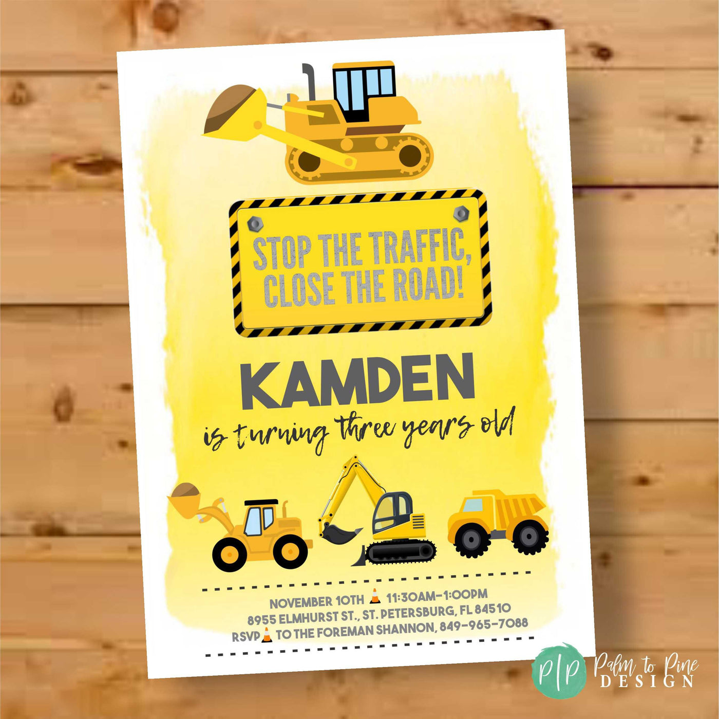 Construction Birthday Invite, Construction Birthday Invitation, Construction Birthday Party, Boy Birthday Invite, Construction Invite boys,