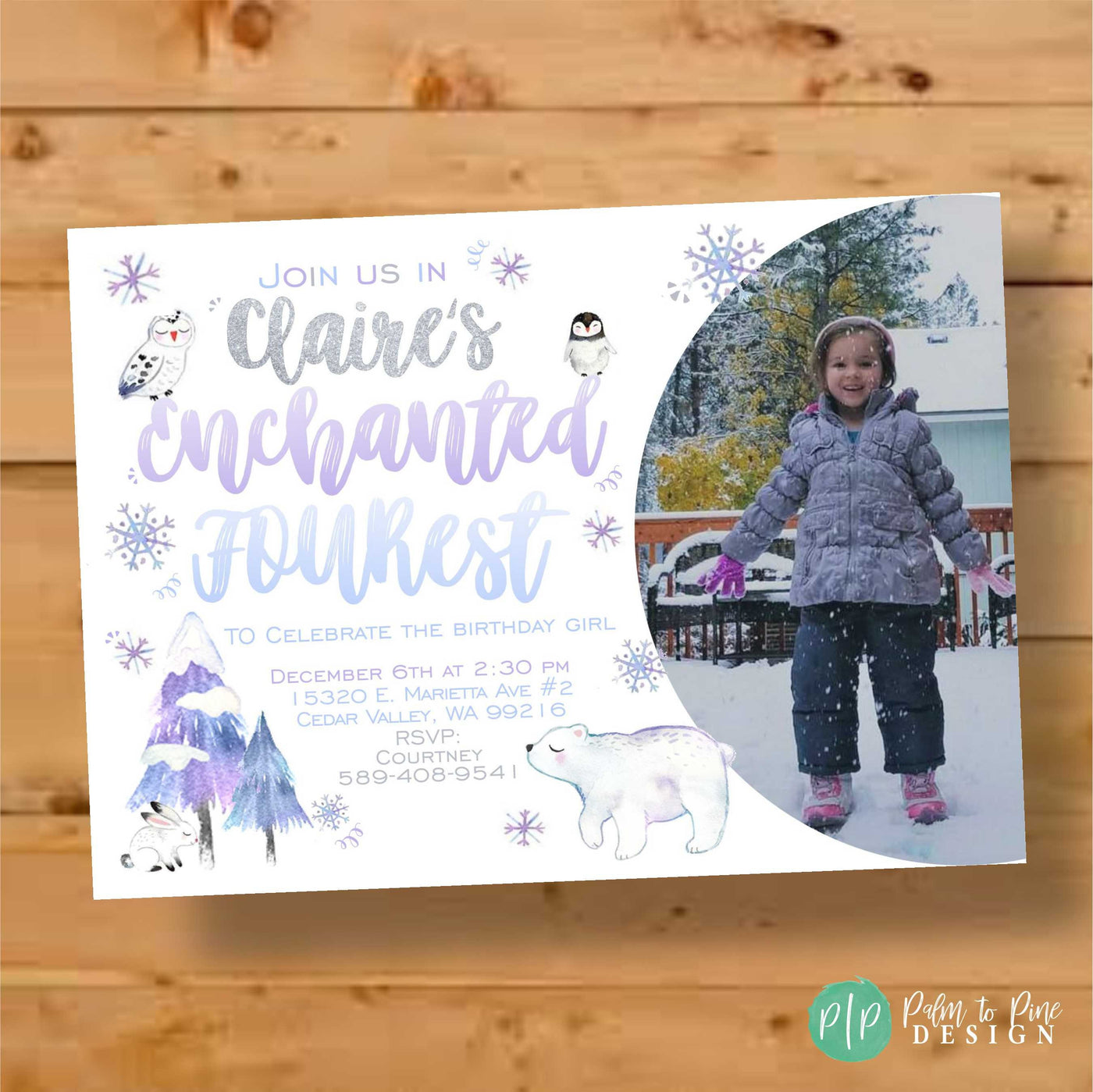 Winter Wonderland Invite Girl