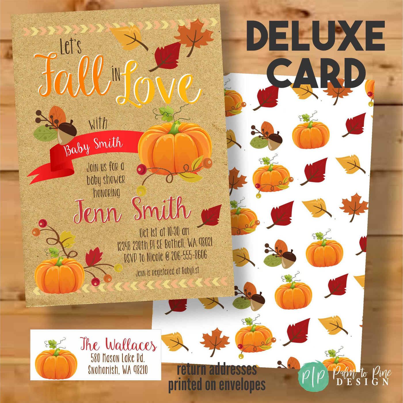 Fall in Love Baby Shower Invitation