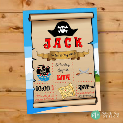 Pirates Birthday Invitation