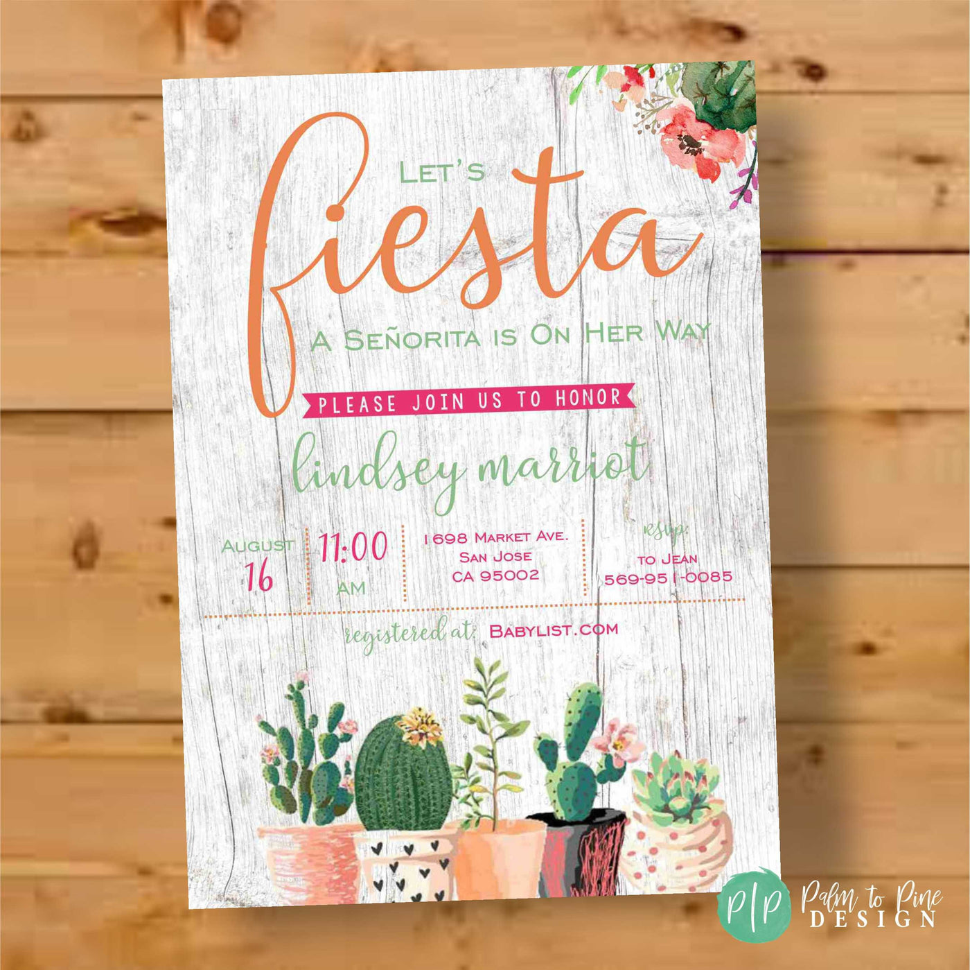 Fiesta Baby Shower Invite, Baby Shower Fiesta Invitation, Taco Bout a Party Invite, fiesta invitation, Cacti Invitation, watercolor Fiesta