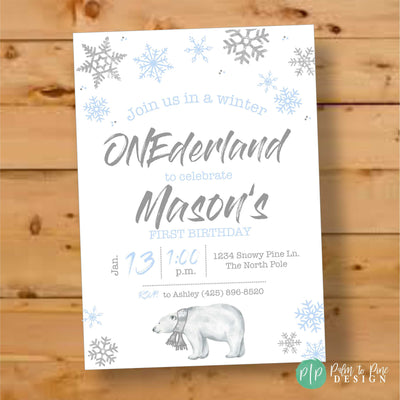 Winter Wonderland Invite Boy