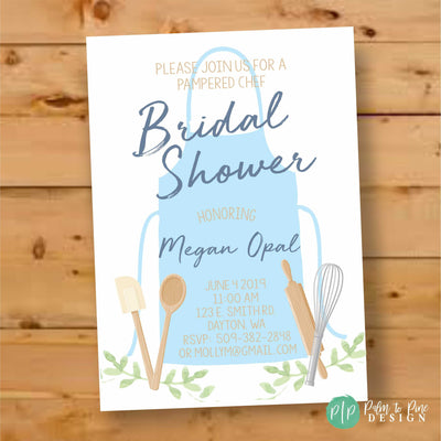 Cooking Bridal Shower Invites, Stock the Kitchen Shower, Kitchen Bridal Shower Invitation, baking bridal shower, Apron Whisk, Kitchen Shower