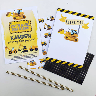 Construction Birthday Invite, Construction Birthday Invitation, Construction Birthday Party, Boy Birthday Invite, Construction Invite boys,