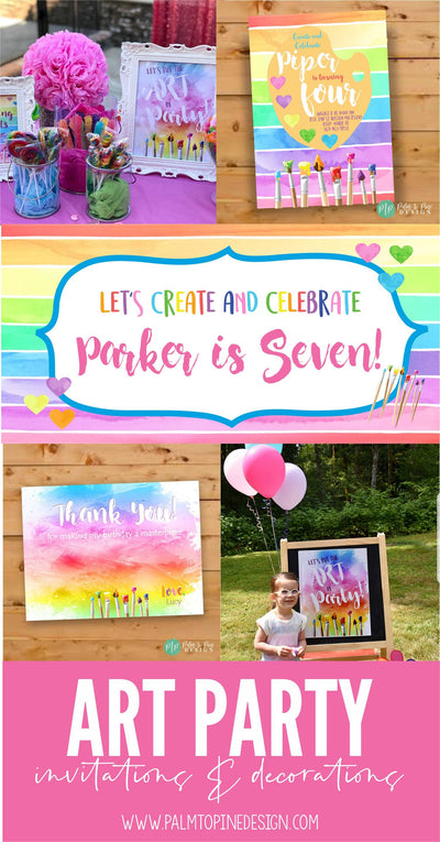 Art Party Birthday Banner, Paint Party Decor, Art Birthday Party, Painting Party Decorations, Painting Party Banner, Vinyl Banner, Birthday