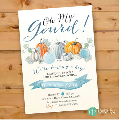 Pumpkin Baby Shower Invitation