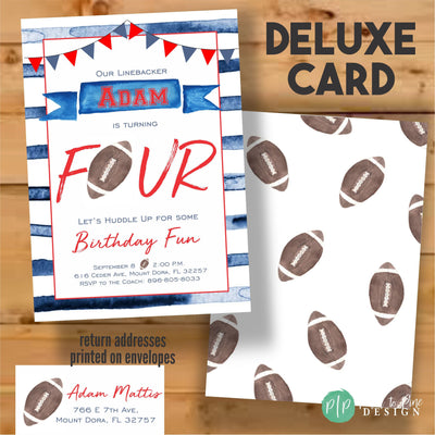 First Birthday Invitation, Football Invitation, Football Invite, Football Birthday Invite, Football 1st Birthday, Football First Birthday