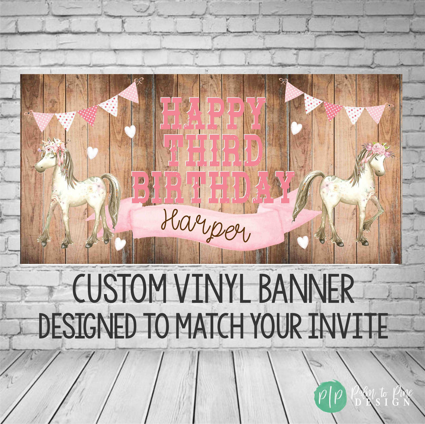 Cowgirl Birthday Banner, Horse Birthday Party, Horse Birthday Banner, horse birthday backdrop, cowgirl banner, horse party decoration, vinyl