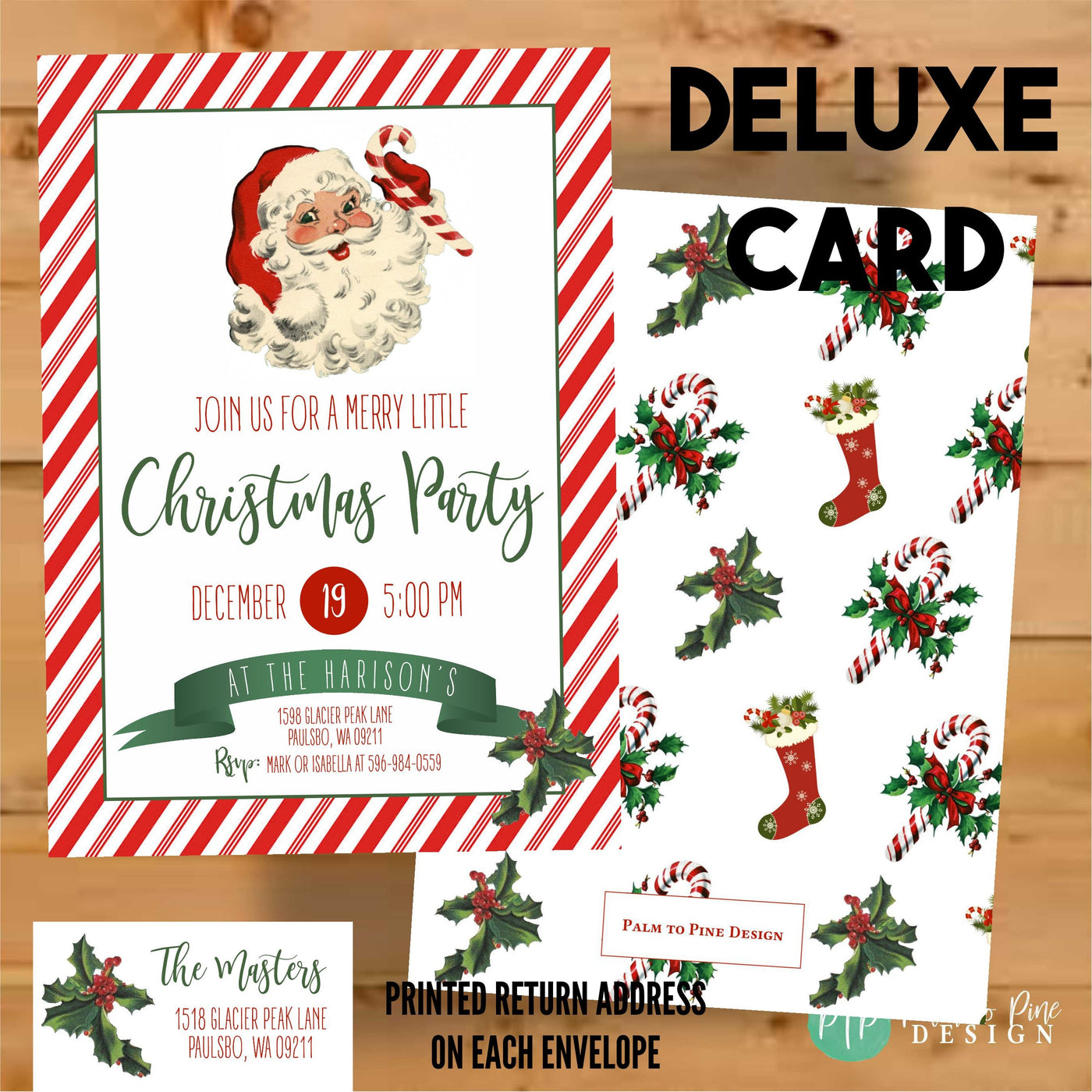 Vintage Christmas Party Invite