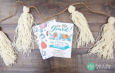 Pumpkin Baby Shower Invitation