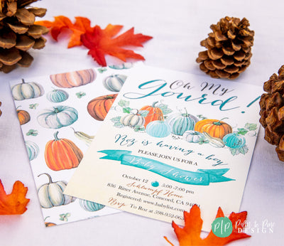 Pumpkin Baby Shower Invitation