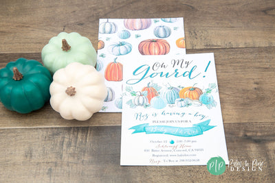 Pumpkin Baby Shower Invitation