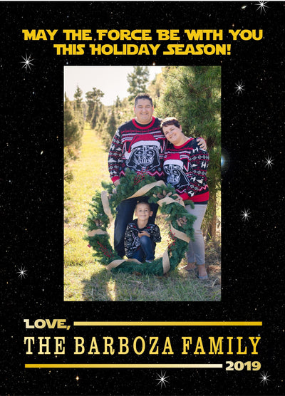 May the Force Be With You Christmas Card