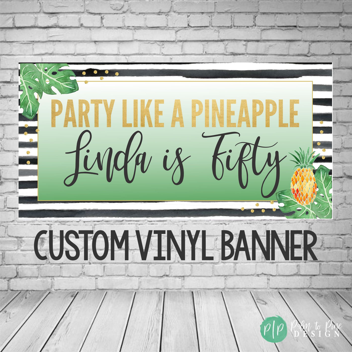 Pineapple Party Invite, Tropical Leaves Invite, Luau party, Aloha Birthday Invitation, Tropical Palm leaf invitation, monstera invite