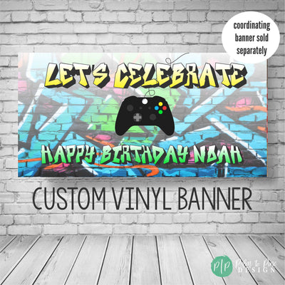 Gamer Birthday Invite, Video game Birthday Party, Teen Boy birthday, Gamer party, Video game Birthday Invite, Game Truck party Boy, Graffiti