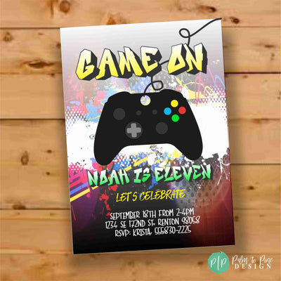 Video Game Birthday Banner, Gamer Party Decor, Video game Birthday Decoration, Gamer Party Backdrop, Vinyl Banner Custom, Game Truck party