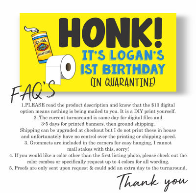 Honk Birthday Banner