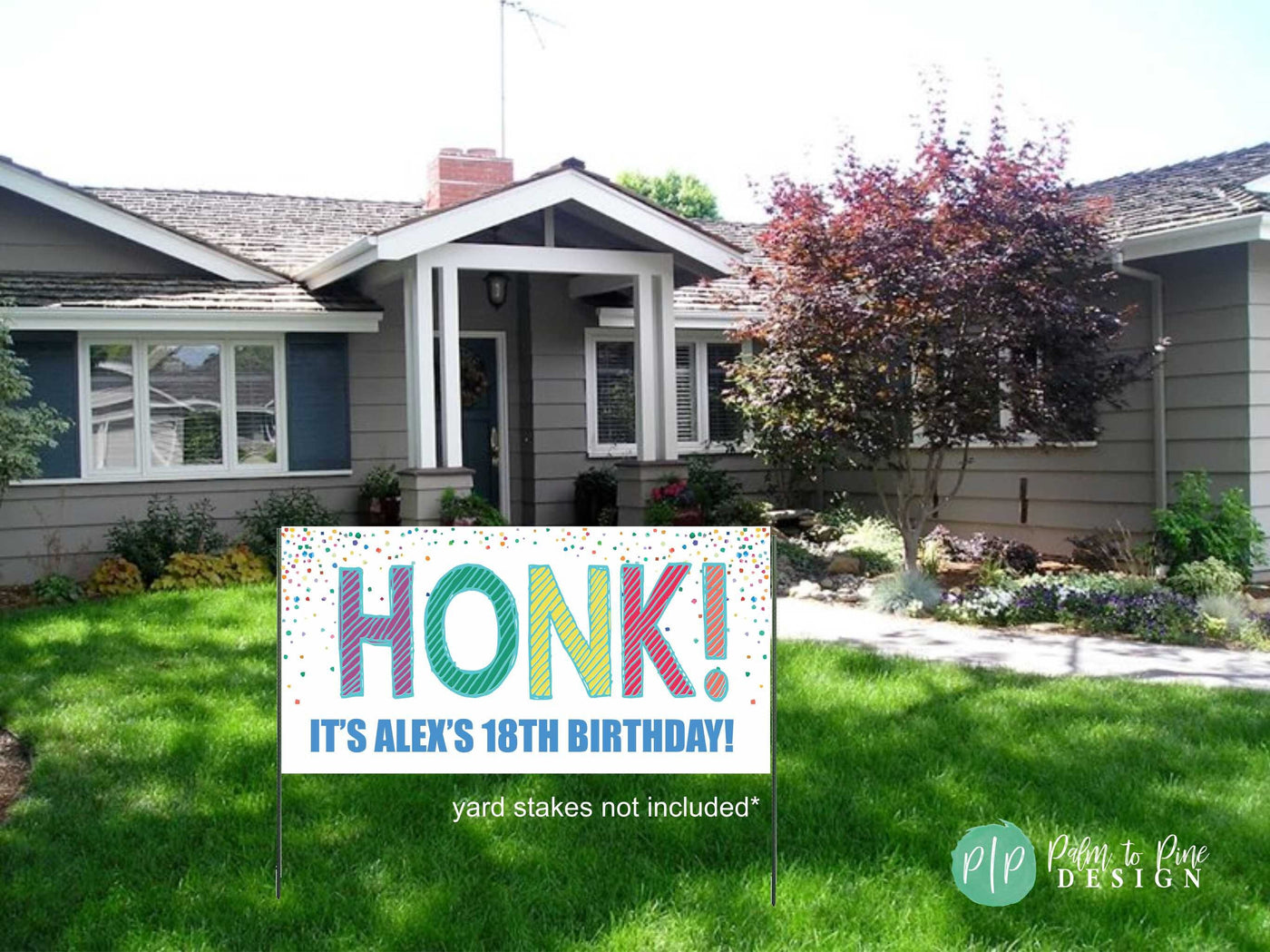 Honk Birthday Banner, Honk birthday sign, quarantine birthday, yard banner, happy birthday banner for yard, birthday yard decoration, banner