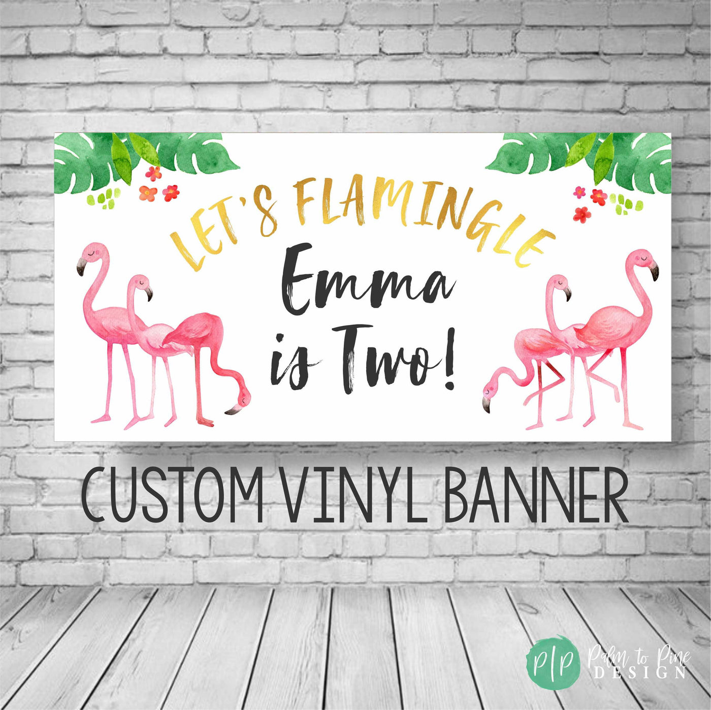 Flamingo Birthday Banner, Flamingo Birthday Party, Flamingo Birthday Backdrop, Flamingo banner, Flamingo Party Decoration, Tropical Flamingo