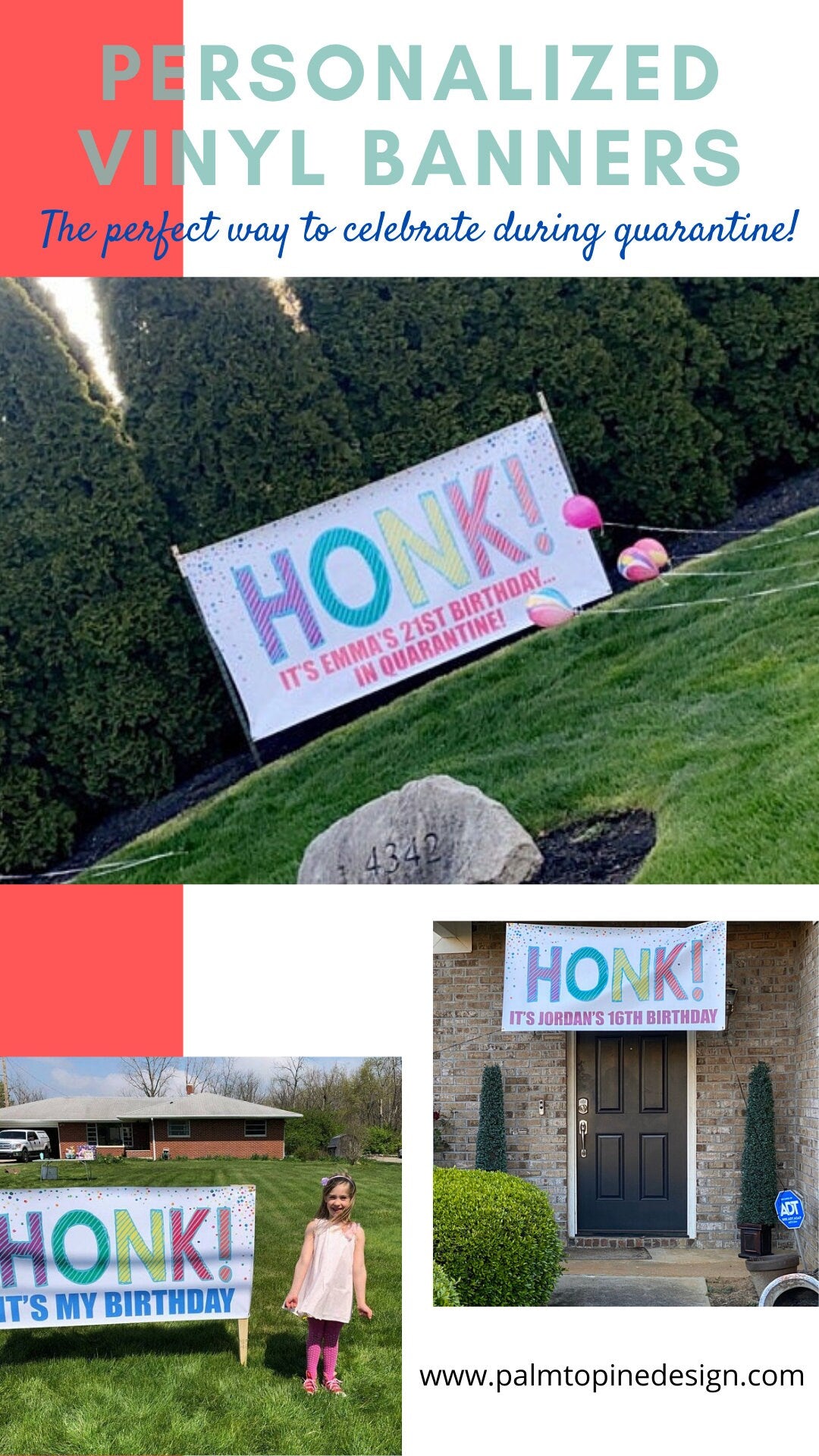 Honk Birthday Banner, Honk birthday sign, quarantine birthday, yard banner, happy birthday banner for yard, birthday yard decoration, banner