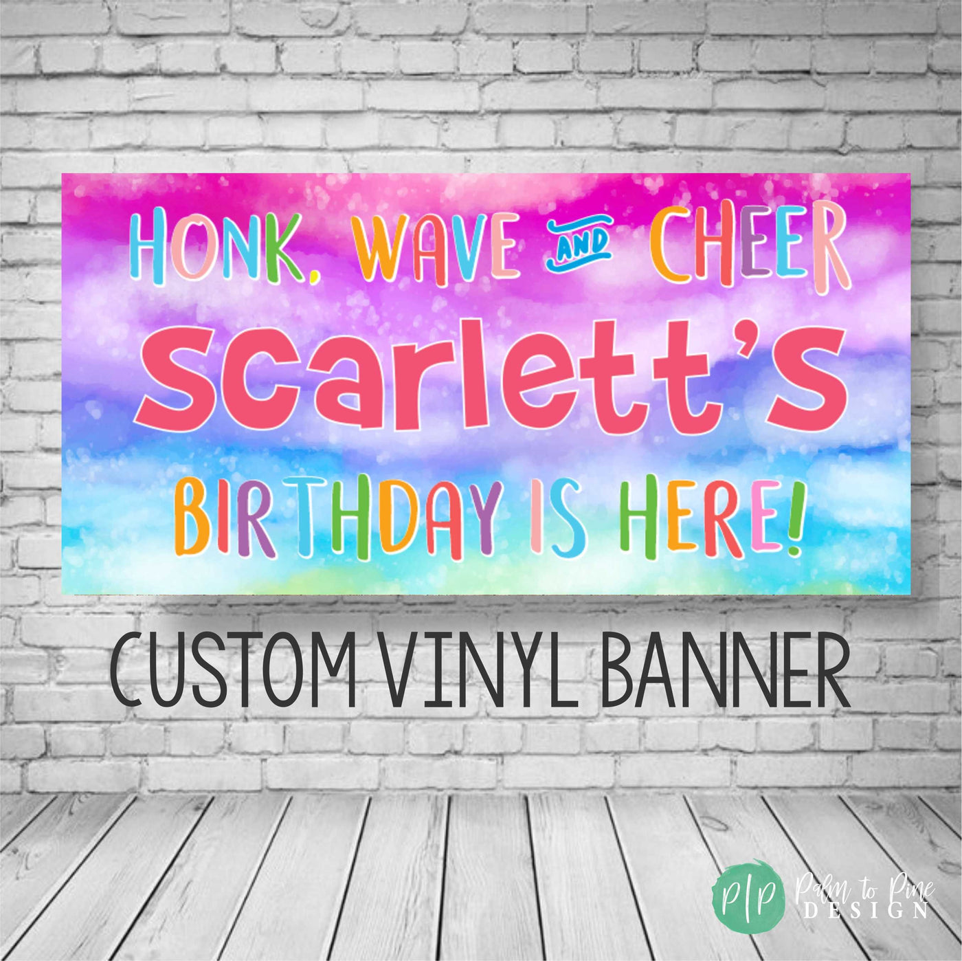 Honk Birthday Banner, Honk birthday sign, yard banner, happy birthday banner for yard, birthday yard decorations, girl banner, rainbow, girl