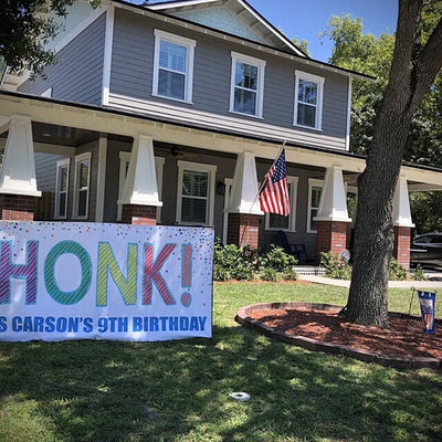 Honk Birthday Banner, Honk birthday sign, quarantine birthday, yard banner, happy birthday banner for yard, birthday yard decoration, banner