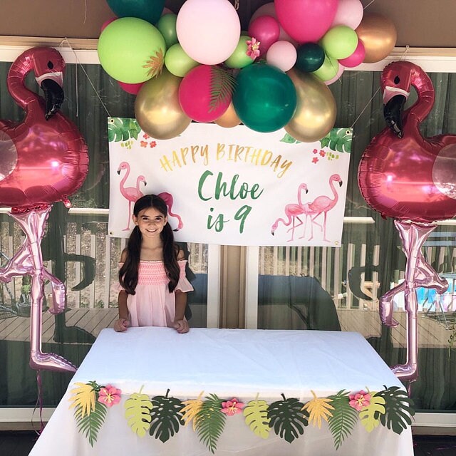 Flamingo Birthday Banner, Flamingo Birthday Party, Flamingo Birthday Backdrop, Flamingo banner, Flamingo Party Decoration, Tropical Flamingo