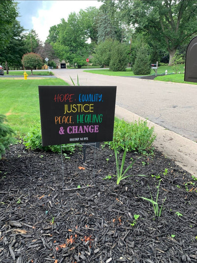 Black Lives Matter yard sign