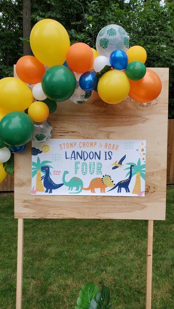 Dinosaur Birthday Banner, Dinosaur Birthday Party, Dino Backdrop, Dinosaur Party Decoration, Three Rex Banner, Dino Banner, Dino birthday