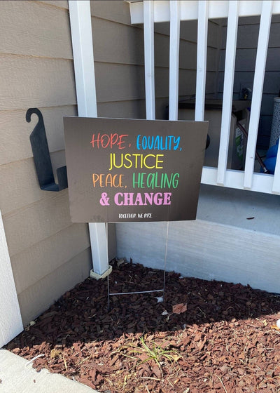 Black Lives Matter yard sign