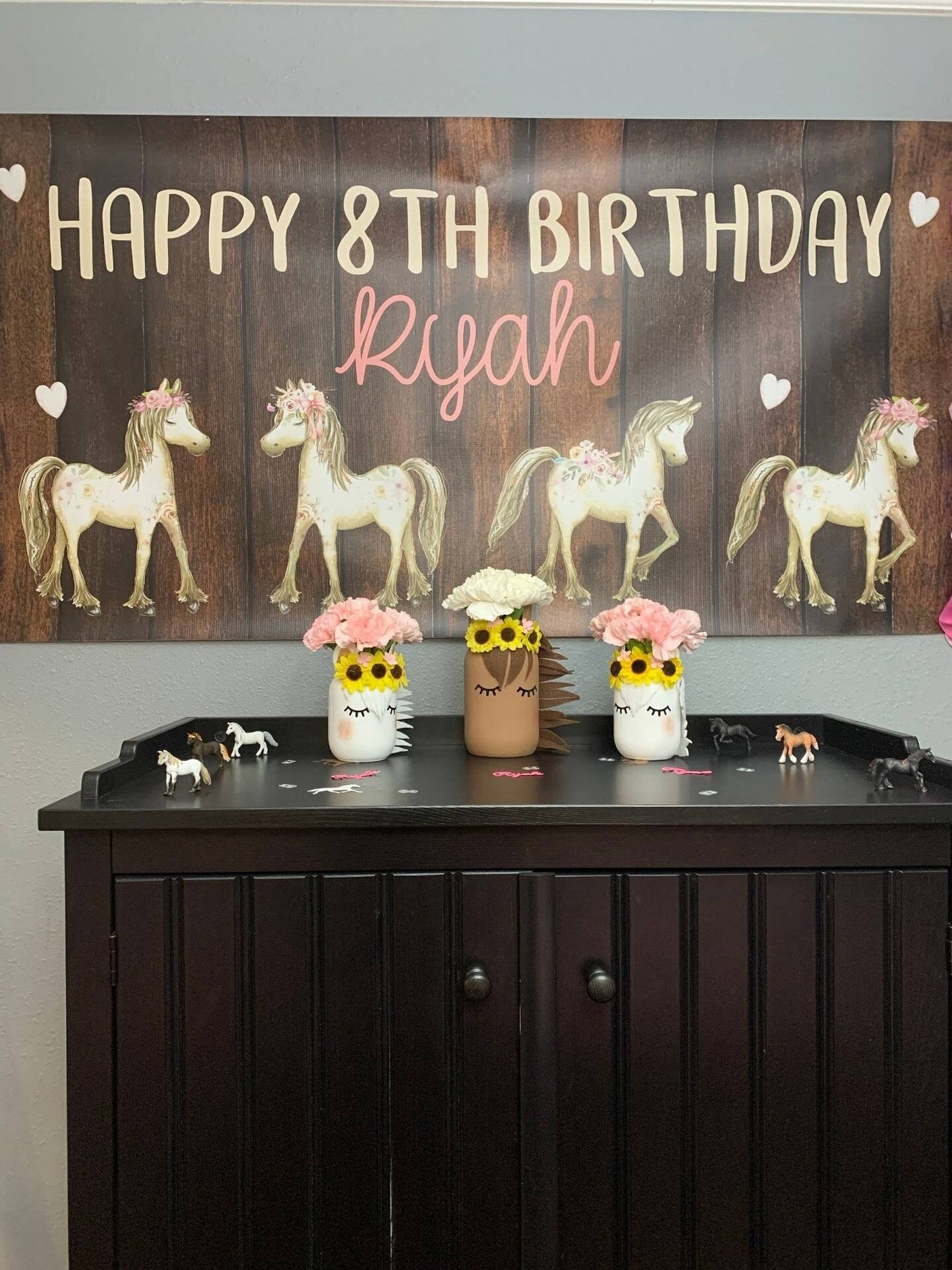 Cowgirl Birthday Banner, Horse Birthday Party, Horse Birthday Banner, horse birthday backdrop, cowgirl banner, horse party decoration, vinyl