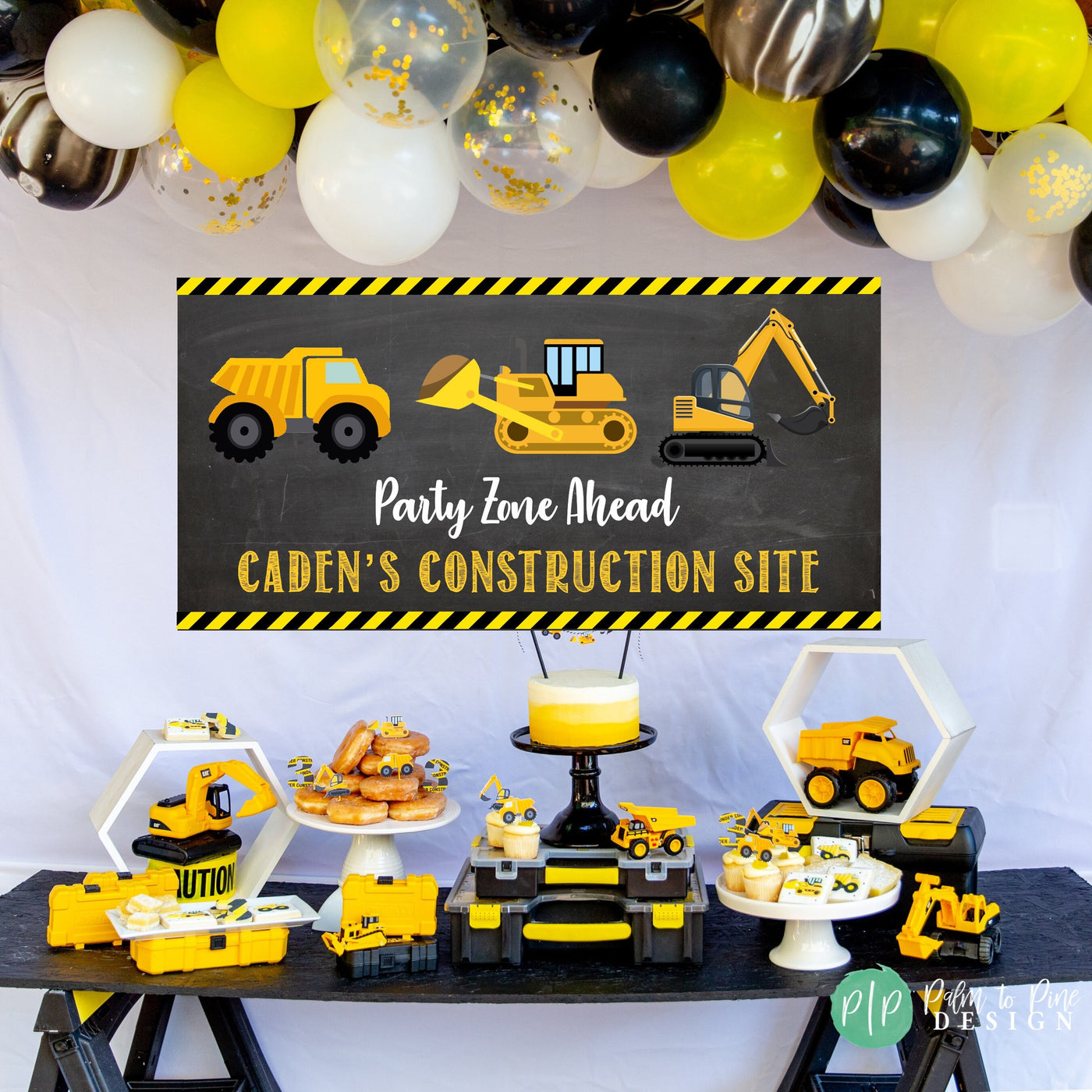 Construction Birthday Banner, Construction Party Decor, Construction Birthday Party, Construction Party Decorations, Personalized Banner