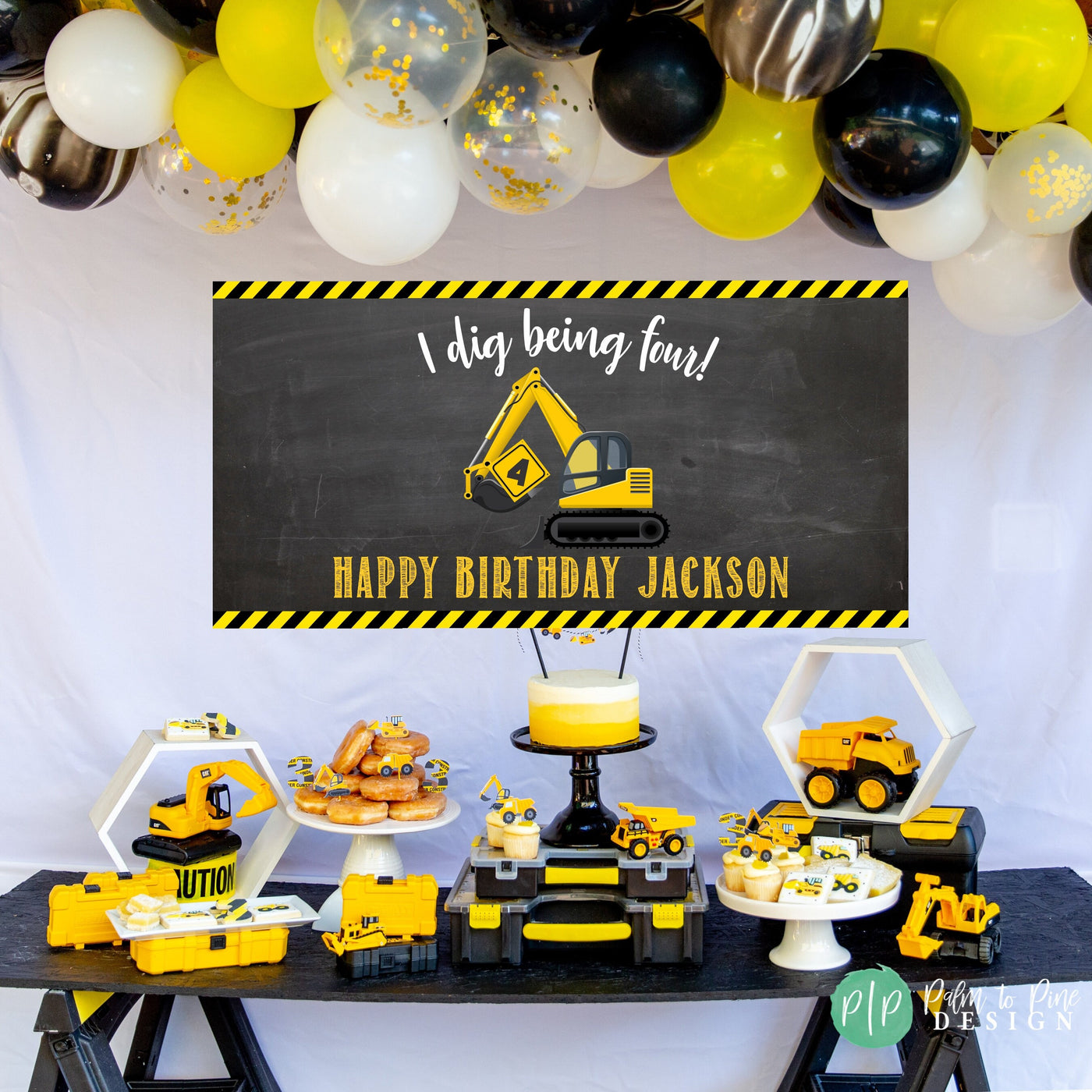 Construction Banner, Construction Birthday Banner, Construction Party Decorations, Construction Birthday Decor, Excavator Birthday, Digger