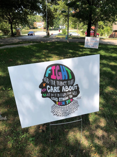 RBG Sign, Women's Rights Yard Sign, Vote yard sign, Political yard sign, Patriotic voting sign, Ruth Bader Ginsburg sign, Equality Yard Sign