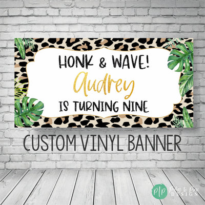 Leopard birthday banner, Cheetah print birthday banner, Party Animal Birthday, Zoo Banner, Two Wild, Wild One, Jungle Banner, Safari Party