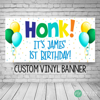 Honk Birthday Banner, Honk birthday sign, yard banner, happy birthday banner for yard, birthday yard decorations, girl birthday banner, pink