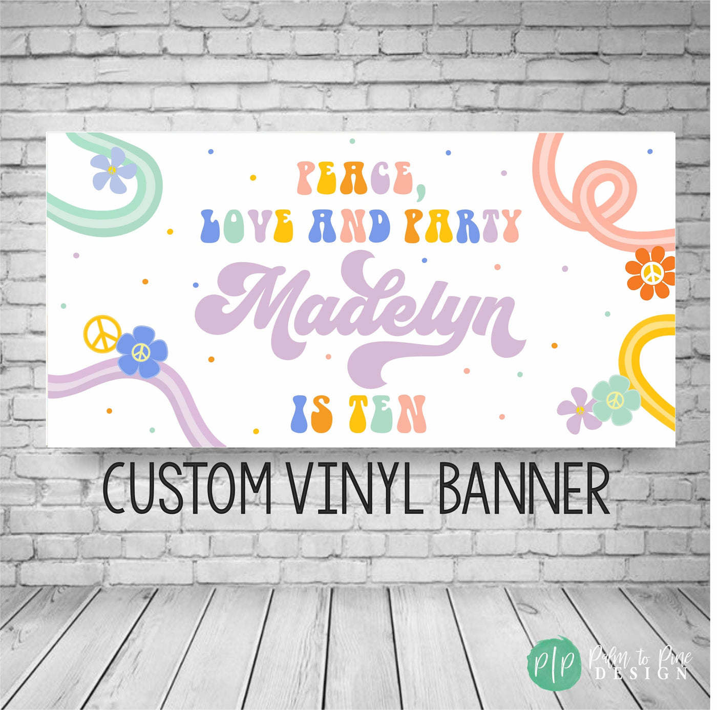 Flower Child Birthday Decor, Two Groovy Banner, Groovy Birthday Banner, 70s birthday banner, Hippie banner, Peace love Banner, Groovy banner