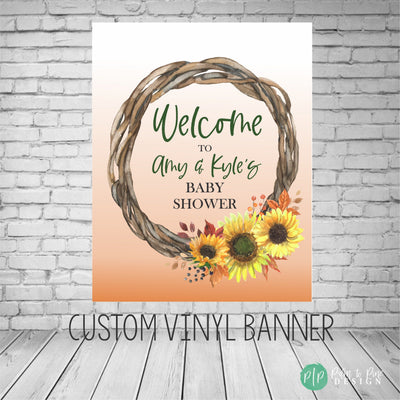 Fall Baby Shower Welcome Sign