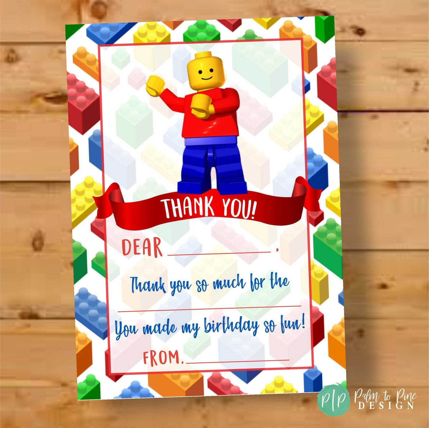 Building Block Thank You Card