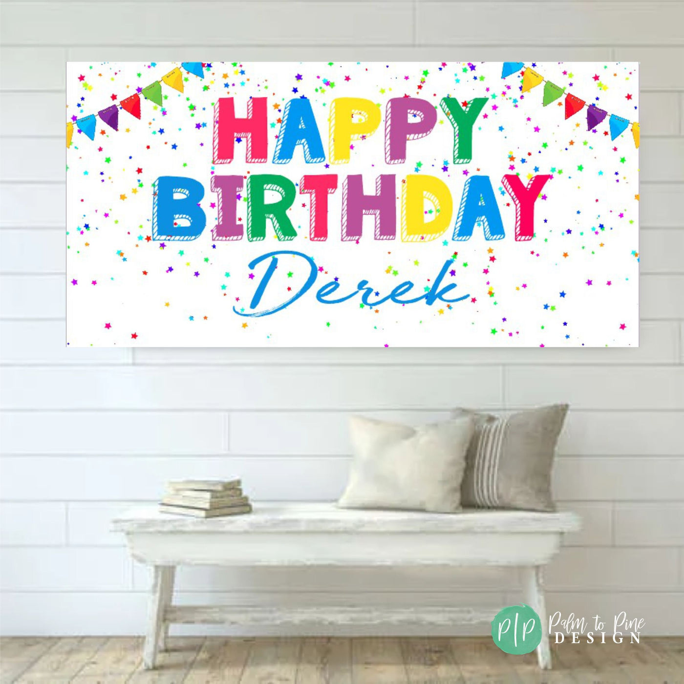 Personalized Birthday Banner, Happy birthday sign, Birthday Backdrop, happy birthday banner, Rainbow birthday banner, colorful birthday sign