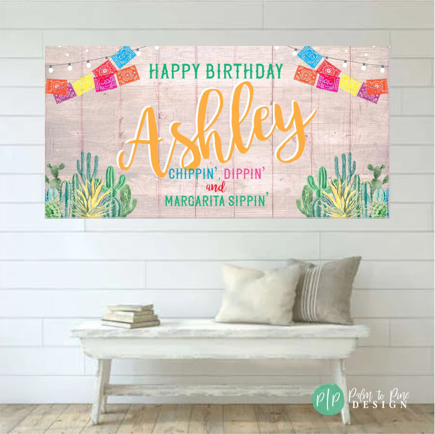 Fiesta Birthday Banner, Fiesta Birthday Party, Fiesta Like there's no manana, Cactus Birthday Banner, Cactus Banner, Taco Bout a Party