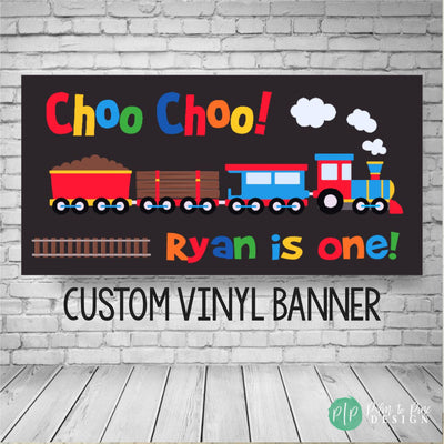 Train Birthday Party, Train Birthday Banner, Train Banner, Train Party Decorations, Birthday banner for boys, Choo Choo Train Banner