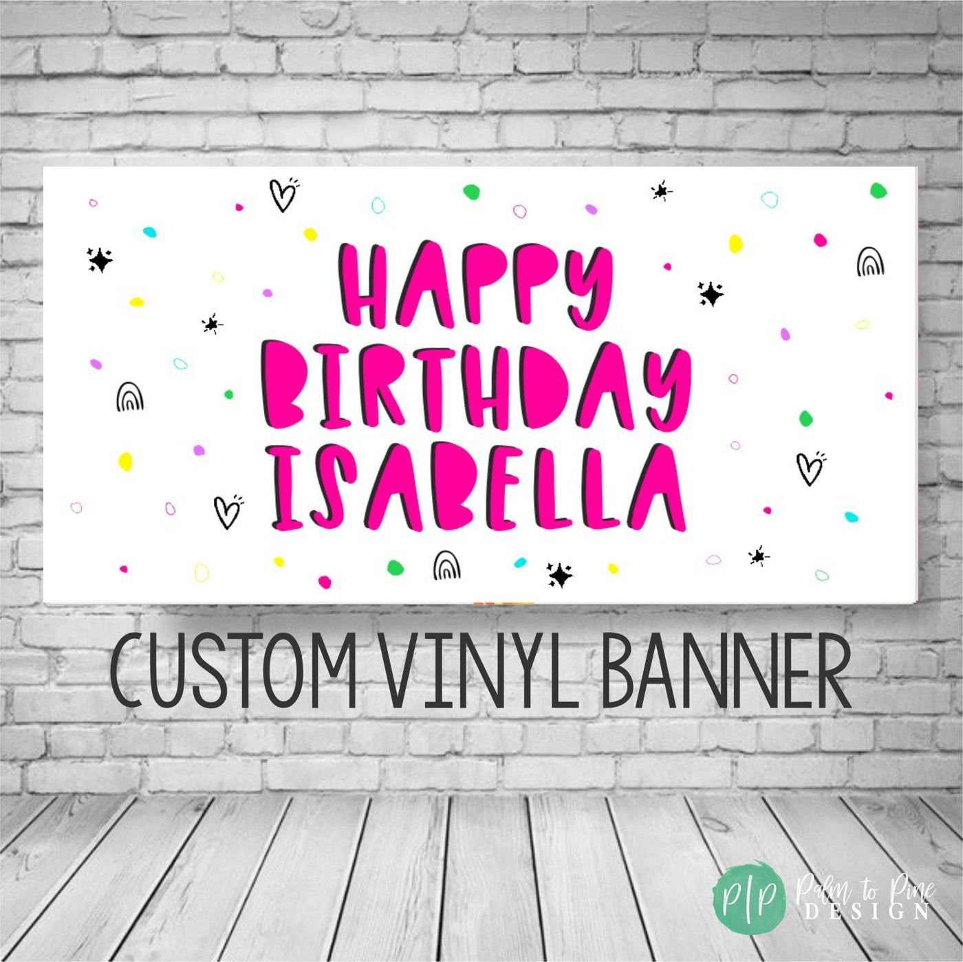 Happy birthday banner personalized, Birthday Banner for girl, Tween birthday banner, pink banner, birthday yard decoration, 90's dot decor